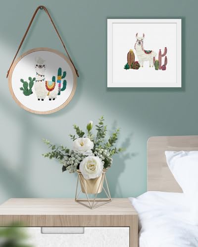 TINDTOP Embroidery Kit for Adult Beginners, Embroidery DIY Starter Kit - color: Alpaca