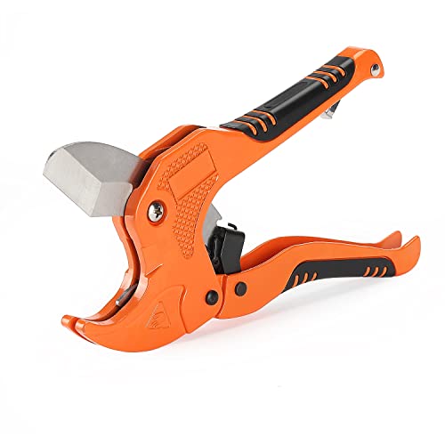 Bates- PVC Pipe Cutter, Cuts up to 1-5/8", Ratchet Pipe Cutter - color: Orange
