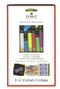 DMC Light Effects Floss Pack 8.7yd 6/Pkg, Fluorescent