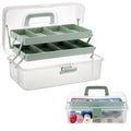 BTSKY Plastic Dividing Storage Box, Tackle Box with Adjustable Dividers - color: Clear+Green
