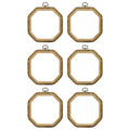 Faylapa 6Pcs 5.5 inch Octagonal Embroidery Hoop Set - size: 6pcs 5.5 inch Octagonal