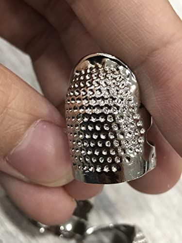 Tsnamay Silver Adjustable Thimble Hand Sewing Repair Needlework - color: Silver