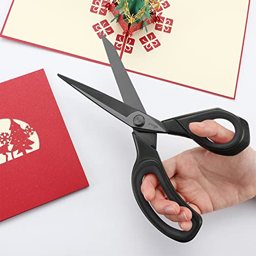 LIVINGO Fabric Scissors 2 Pack Heavy Duty Sewing Shears Titanium - color: Black