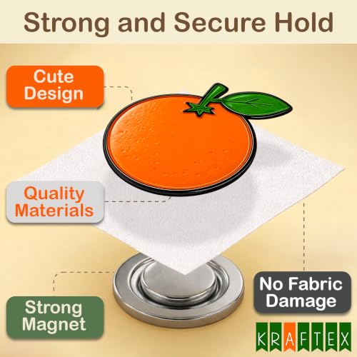 Kraftex Magnetic Needle Minder. Needleminder for Embroidery & Sewing. Cute Needlepoint Accessories. Magnetic Needle Holder for Cross Stitch. Cute Magnet Pin Gift - color: Fruits DGO