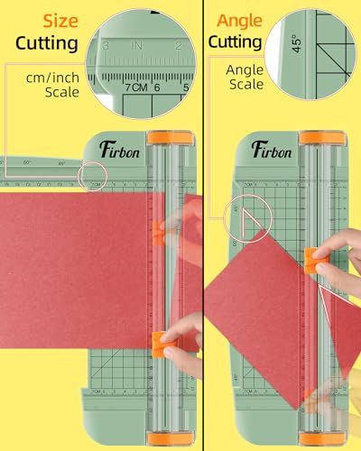 Firbon A5 Paper Cutter, Small Straight Paper Trimmer with Side Ruler - color: A5-morandi