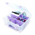 ArtBin Super Satchel Double Deep, 8-Compartment Craft Box, Purple