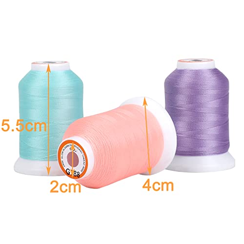 New brothread 16 Colors Glow in the Dark Embroidery Machine Thread Kit