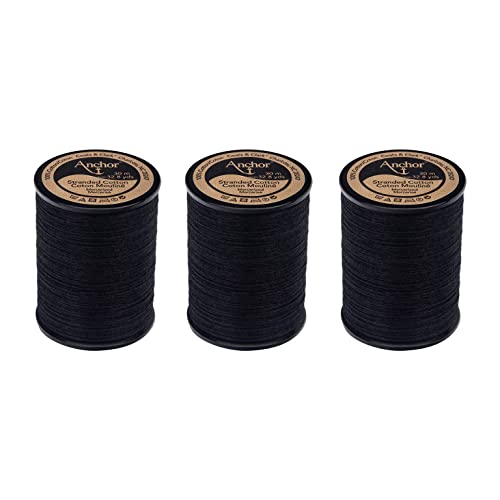 Anchor Cotton Embroidery Floss for Cross Stitching, Black, 3-Pack - color: Black, size: 32.8y/30m