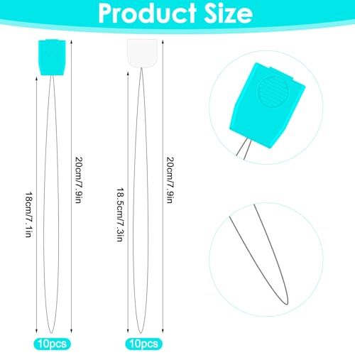 LXUEJIE 20 PCS Long Needle Threader, 7.9"Punch Needle Threader, Stitching Needles Threader Sewing Accessories for Embroidery Bead Cross Stitch DIY Sewing Craft
