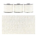 Artisanal Yarn Collection Multifiber Fancy Yarn for Knitting Crocheting Crafts DIY, Set of 3 Rolls (White with Transparent Beads) - color: White with Transparent Beads