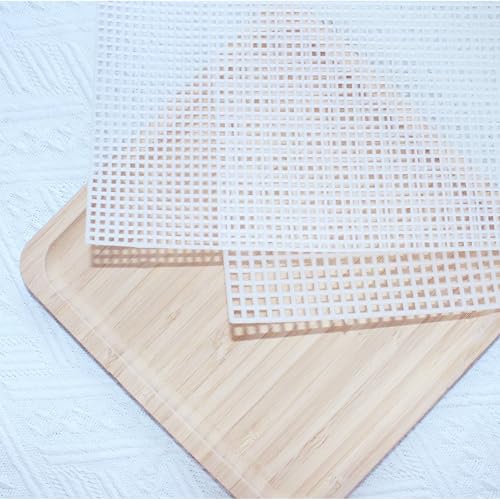 Allazone 30 PCS 7 Count Plastic Mesh Canvas Sheets 5.43 X 5.43 Inch Plastic Canvas Embroidery Crafting Acrylic Yarn Crafting Knit Crochet Projects Make Dividers - color: 30 PCS - Standard