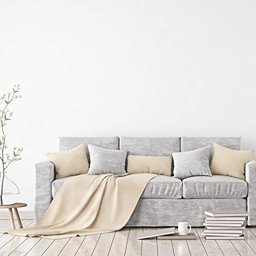 Boao Natural Cotton Muslin Fabric 63 Inch x 1 Yards Unbleached Muslin Linen Fabric Material for Sewing Embroidery, Garments, Crafts Material, Sold in One Yard Packages