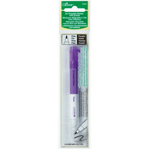Clover 5032 Purple Fine Air Erasable Marker with Eraser - size: 1 Count (Pack of 1)