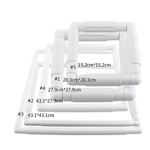 Square Rectangle Plastic Clip Frame for Embroidery Cross Stitch Quilting Needlepoint Tool(43.1 x 27.9cm)