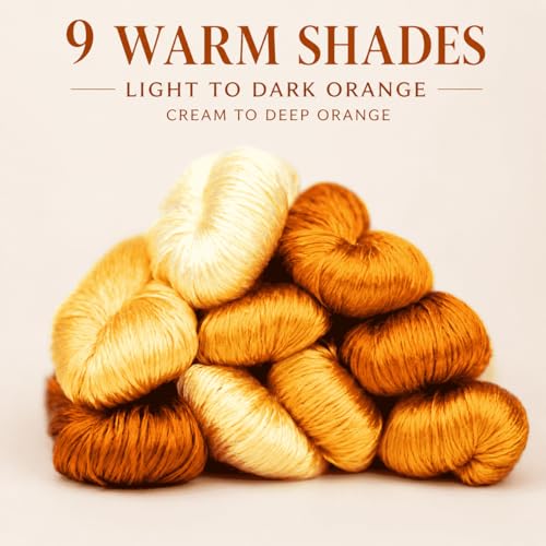 Natural 100% Silk Thread, Handmade Embroidery Thread Silk Floss 9 Colors 110m Each (86) - color: 86