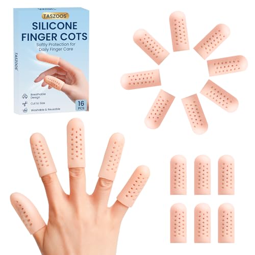 Silicone Finger Protectors - 16 PCS Breathable Finger Cots