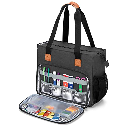 LUXJA Embroidery Project Carrying Bag, Black - color: Black