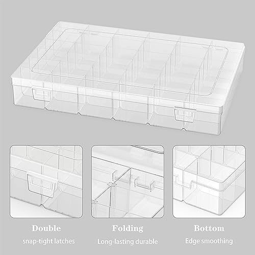 Goiio 4 Pack Plastic Organizer Container Box
