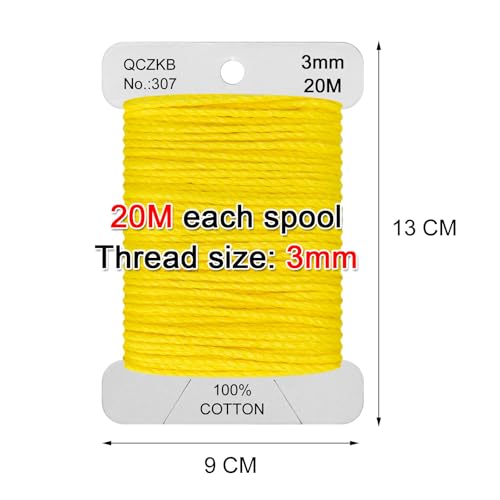 Classic Crochet Thread Yarn 100% Pure Cotton Thread,Col No: 307,Lemon - color: Lemon