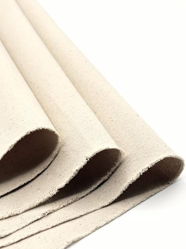 Eovea | Canvas Fabric | Cotton Duck | 100% Cotton | 10oz Heavy Weight | 60" Wide | Upholstery, Aprons, Cushion Covers, Drop Cloths, Backings (10oz, 1 Yard) - color: 10oz Natural, size: 1 Yard