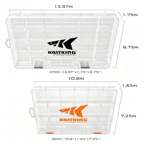 KastKing Utility Tackle Boxes, 3600 and 3700 Fishing Tackle Trays - color: Standard, size: 3700(2Pack)