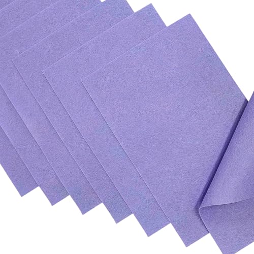 Jtnohx Soft Felt Sheets Color Felt Fabric for Sewing Purple 7Pcs 8"x12" 1mm - color: Purple