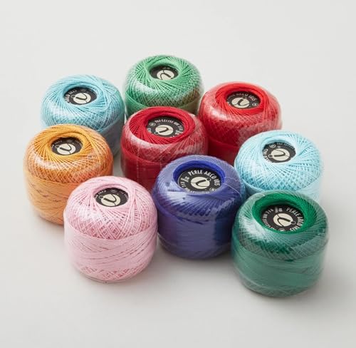 Missouri Star Holly Jolly Ornaments Perle Cotton Floss Pack – Premium Embroidery Thread Set for Hand Stitching, Appliqué & Holiday Quilting Projects - color: Holly Jolly Thread Pack
