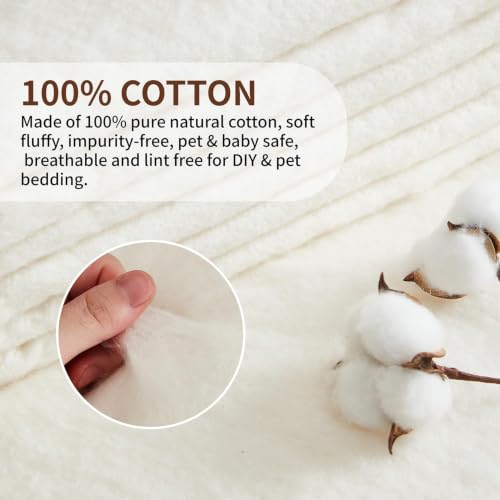 TQNSIE 100% Natural Cotton Batting for Quilting 90-Inch x 96-Inch | 200GSM Lightweight Batting Fabric,All Season Quilt Batting Queen Size, Craft and Wearable Arts - color: 90x96 Inch