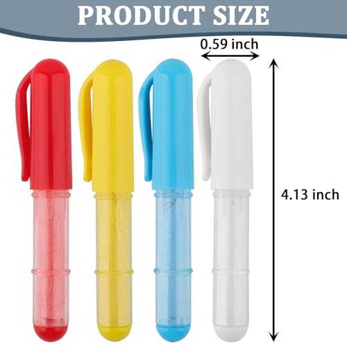 4 PCS Sew Fabric Chalk Markers, Fabric Chalk Pencil for Sewing and Quilting, Crafting, Erase Tailors Liner Pen for Cloth, Leather (Red/Yellow/White/Blue)
