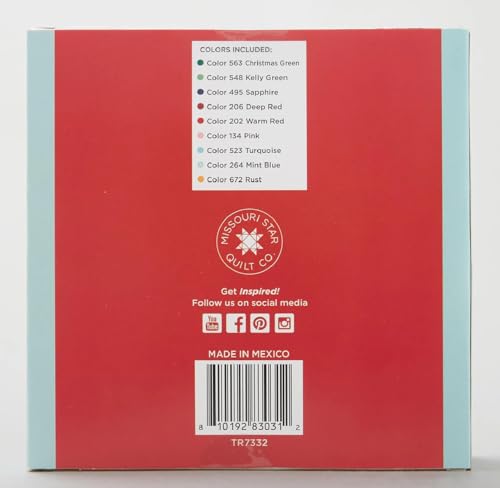 Missouri Star Holly Jolly Ornaments Perle Cotton Floss Pack – Premium Embroidery Thread Set for Hand Stitching, Appliqué & Holiday Quilting Projects - color: Holly Jolly Thread Pack