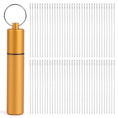 GarfxG 70 Pcs Beading Needles Straight Beading Needles for Jewelry Making - style: Size10/48mm/70pcs