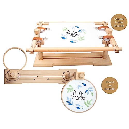 Lampstop Embroidery Hoop Stand Hands Free Embroidery Frame Rotated Cross Stitch Stand for Stitching Sewing Craft (Rotated Cross Stitch Stand)