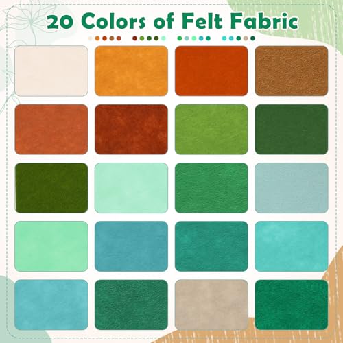 Tegeme 100 Pcs 8 x 12 Inches Felt Sheet for Craft Thin, Green Series - color: Green Series