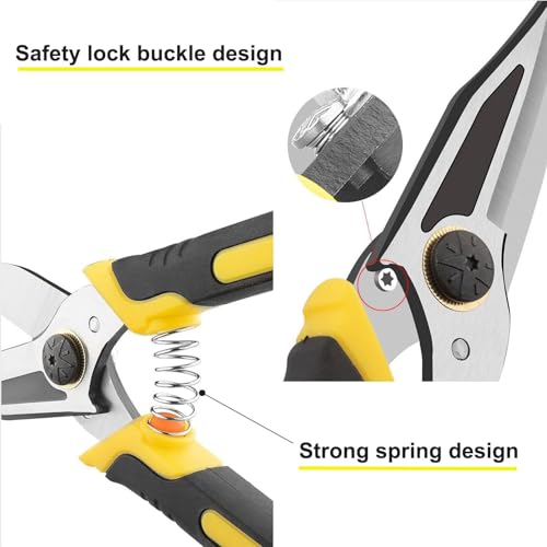 TOOLMAK 9 Inch Aviation Tin Snips, Metal Cutter - size: Tin Snips-C