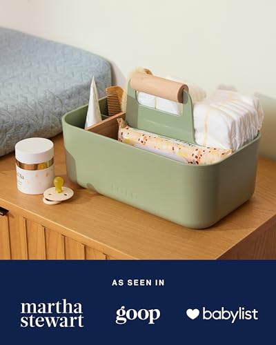 Lalo The Caddy, Multi-Purpose Diaper & Art Organizer, Removable Dividers - color: Coconut