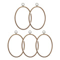 PATIKIL 10x7.1inch Embroidery Hoops, 5Pieces Imitated Wood Oval Frame Cross Stitch Hoop Ring for Embroidery Art Craft Sewing Ornaments Hanging Decoration - size: 10x7.1inch