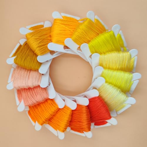 Embroidery Floss Bobbins, 120Pcs Embroidery Thread Organizer Cross Stitch Supplies Thread Holder Sewing Storage Plastic Cards with Pen and Label and Storage Loop