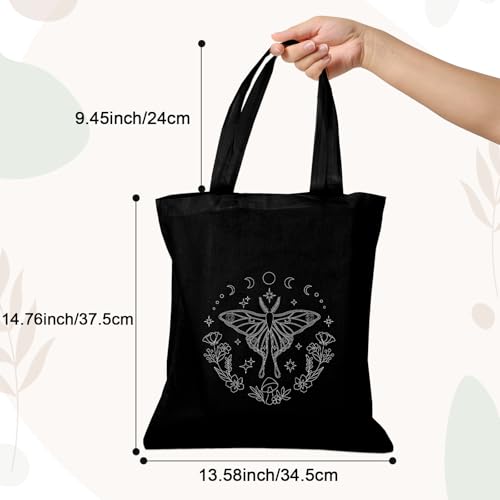 Nuberlic Embroidery Tote Bag Kit for Beginners with Moth Pattern - color: color1