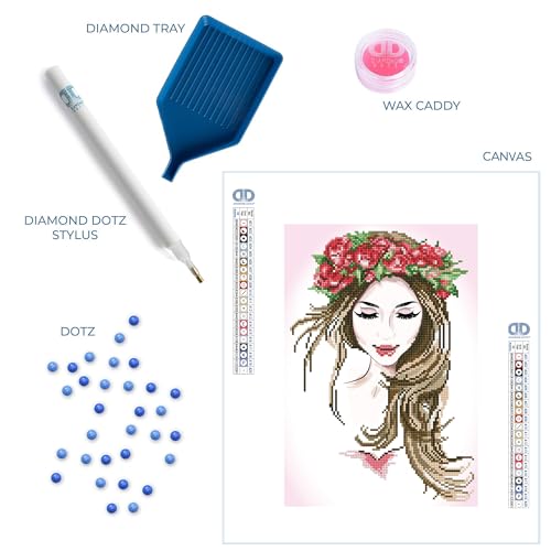 DIAMOND DOTZ Garland Beauty Diamond Painting Kit for Adults with Gems - size: 16 x 11 in