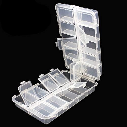 Premium 20 Compartments Tackle Boxes, Tackle Utility Boxes, Plastic Box Storage Organizer Box Adjustable, Fishing Tackle Storage Box Organizer
