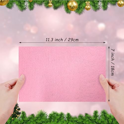 Jtnohx Felt for Crafts, 16 Pcs Felt Fabric, 7"×11.3" Stiff Felt Sheets, Craft Felt Square for Sewing (Pink) - color: Pink