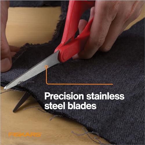 Fiskars 7" Petite Left-Handed All-Purpose Scissors for Fabric & Crafts, Red - style: Petite Left-Handed