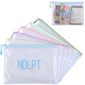 Geetery 6 Pack Needlepoint Project Bags Ndlpt Zipper Pouch, Classic, Pastel - color: Pastel
