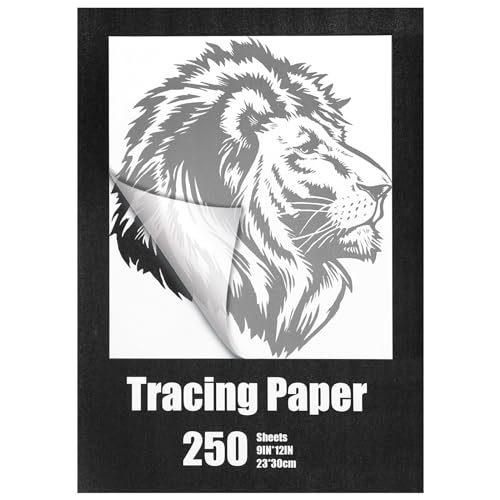 Tenare 250 Sheets Tracing Paper Translucent Drawing,White,9 x 12 Inch - size: 9 x 12 Inch