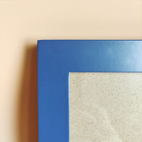 5x5 Picture Frames Blue Solid Wood Frame, Plastic Panel (Film Needs to be Removed) Table or Wall.Front Window Opening 4.5x4.5 inch. - color: Blue, size: 5x5