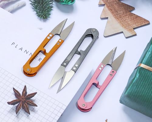 Penta Angel 4.1inch Sewing Scissors Yarn Thread Scissors Mini Small Snips Trimming Nipper - Great for Stitch,DIY Supplies (3PCS, Multicolor)