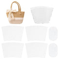 WADORN 2 Sets Clear Mesh Plastic Canvas Sheets for Embroidery, Blank Needlepoint Canvas Sheets for Crochet Bucket Bag Making Acrylic Yarn Knit Crochet Projects DIY Handmade Bag Weaving Kit, White - color: White