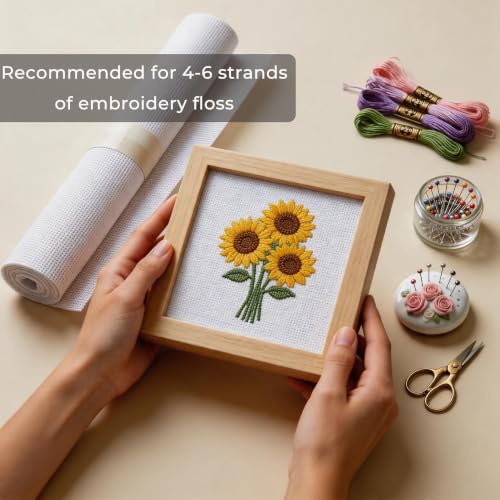 Needlepoint Canvas,13-Mesh, Pure Cotton Embroidery Blank Cloth