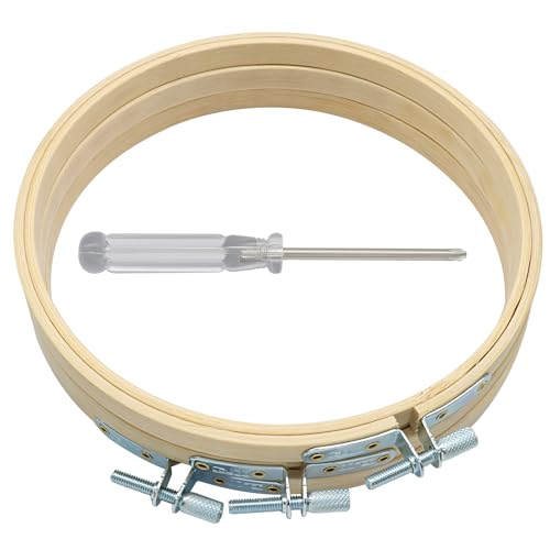 Unlorspy 6Pcs 6Inch Circle Embroidery Hoops - size: 6"