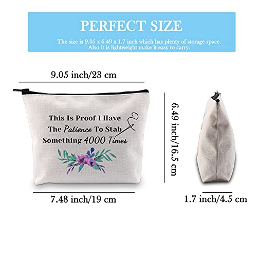 GJTIM Cross Stitch Gift Cross Stitch Project Bag This Is Proof I Stab Something 4000 Times Sewing Project Bag - color: Stab Sth. 4000 Times